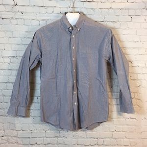 Field Gear Button up Shirt Black White Checks Large Tall LT